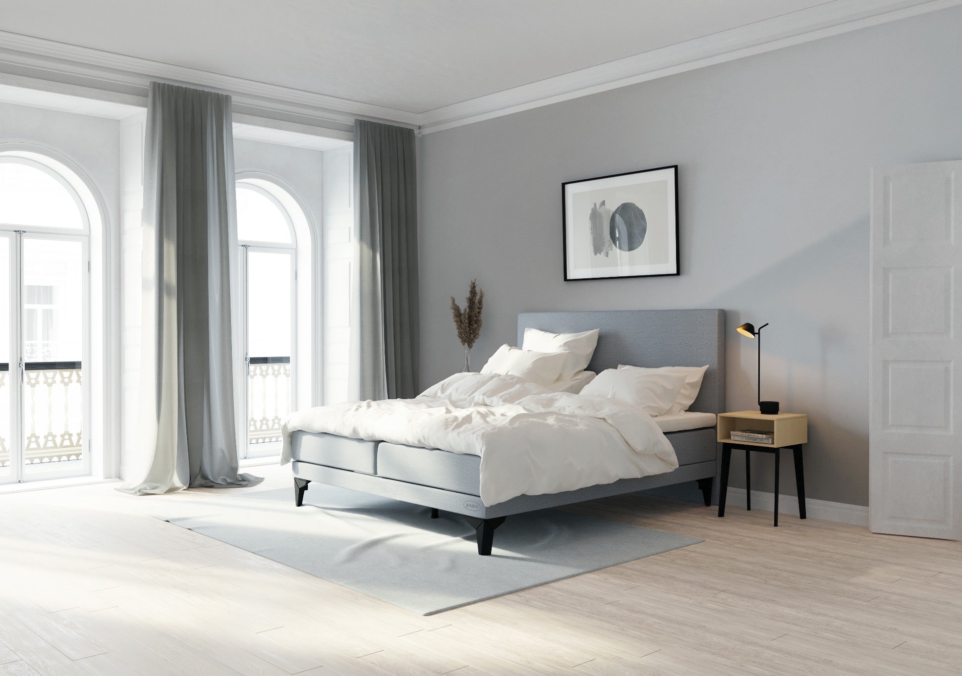Premium scandinavian bed green Jensen Store Marbella