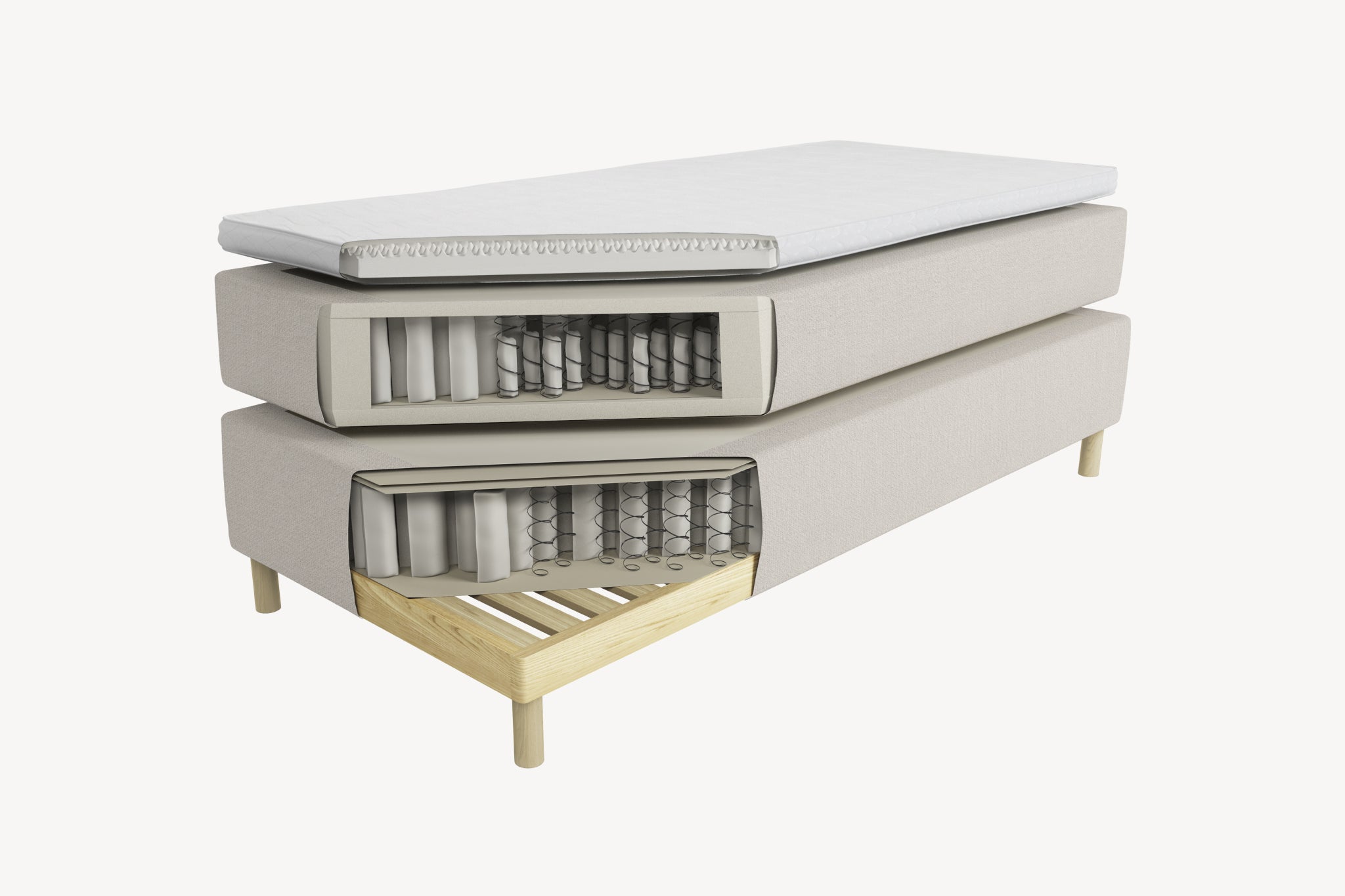 Double pocket spring system bed with premium support – Jensen Ambassador
