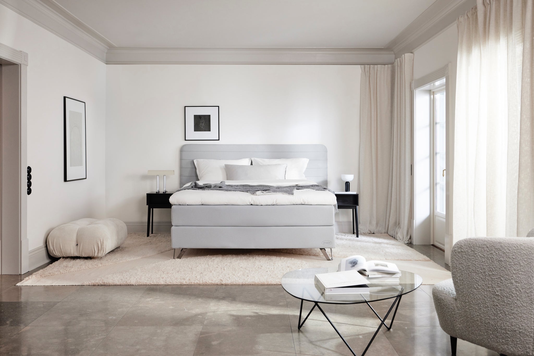 Signature J4 ContinentalJensen Scandinavian Bed Grey