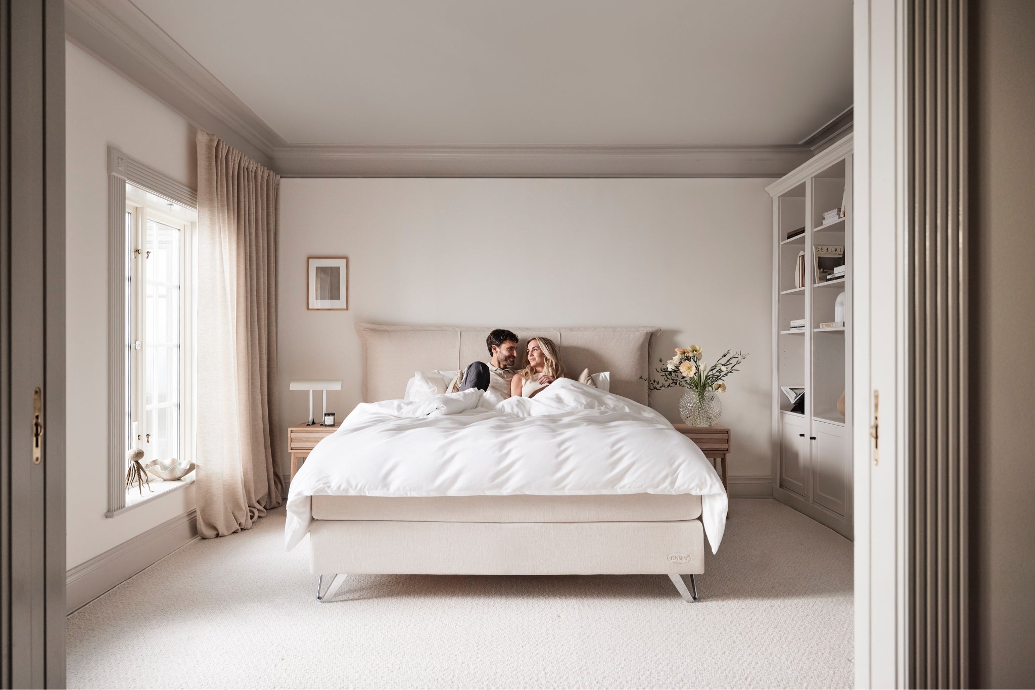 Luxury Bed Signature J6 Continental Jensen Store white