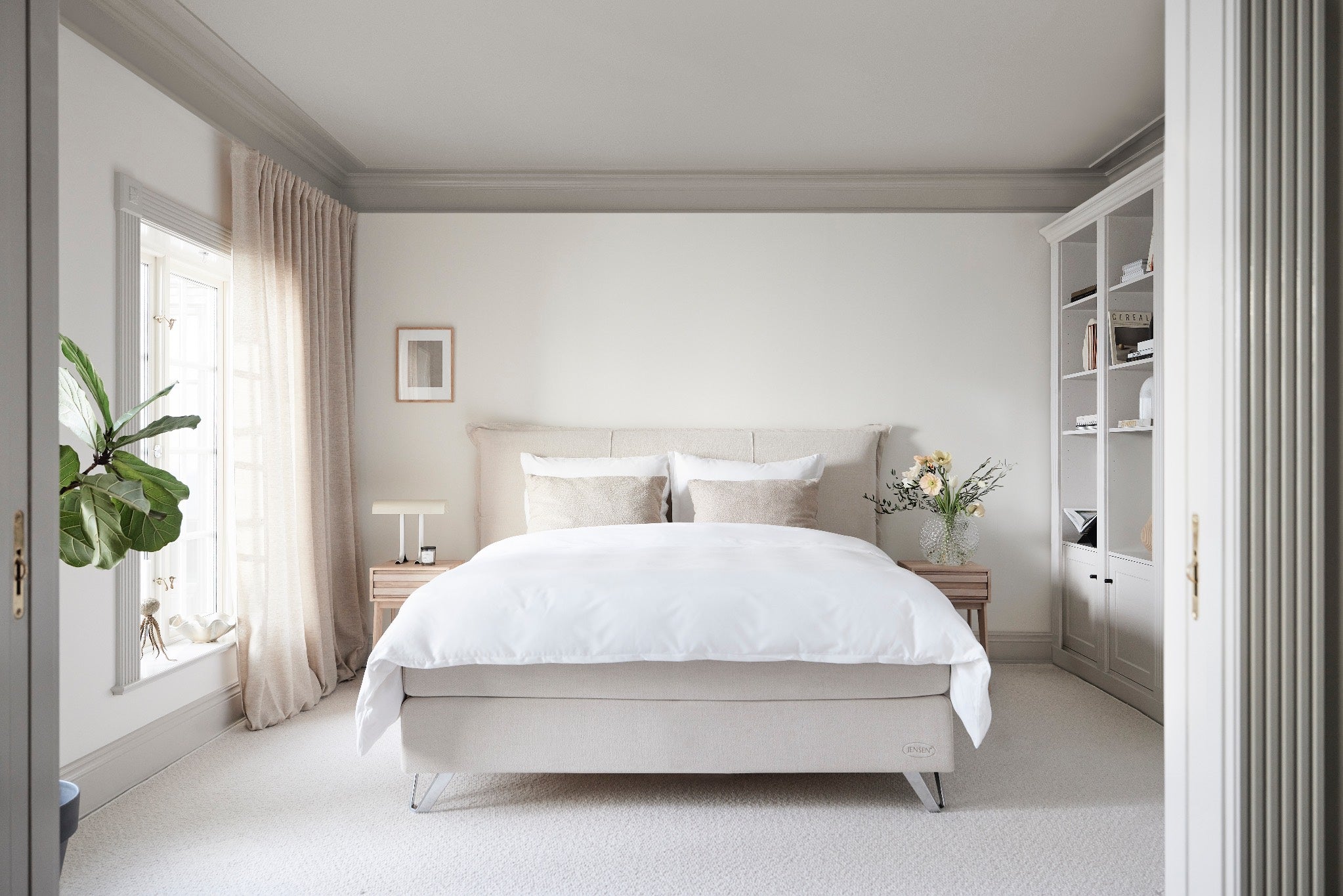 Premium scandinavian bed mattress white jensen store Marbella