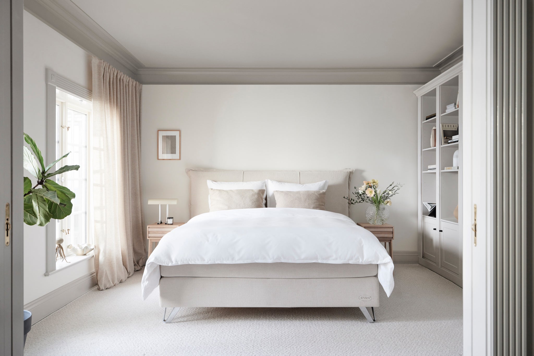 Luxury Bed Signature J6 Continental Jensen Store white