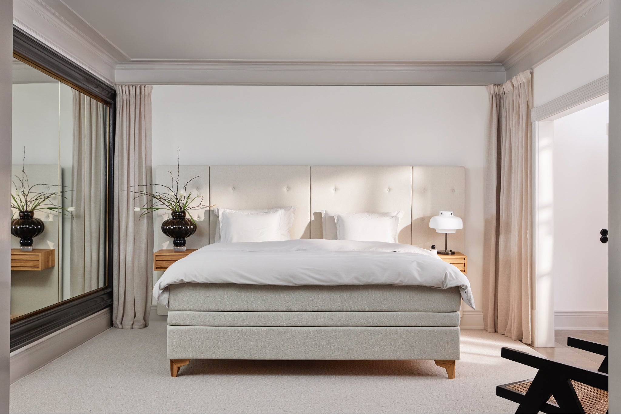 Jensen Store Scandinavian King Bed nordic furniture beige
