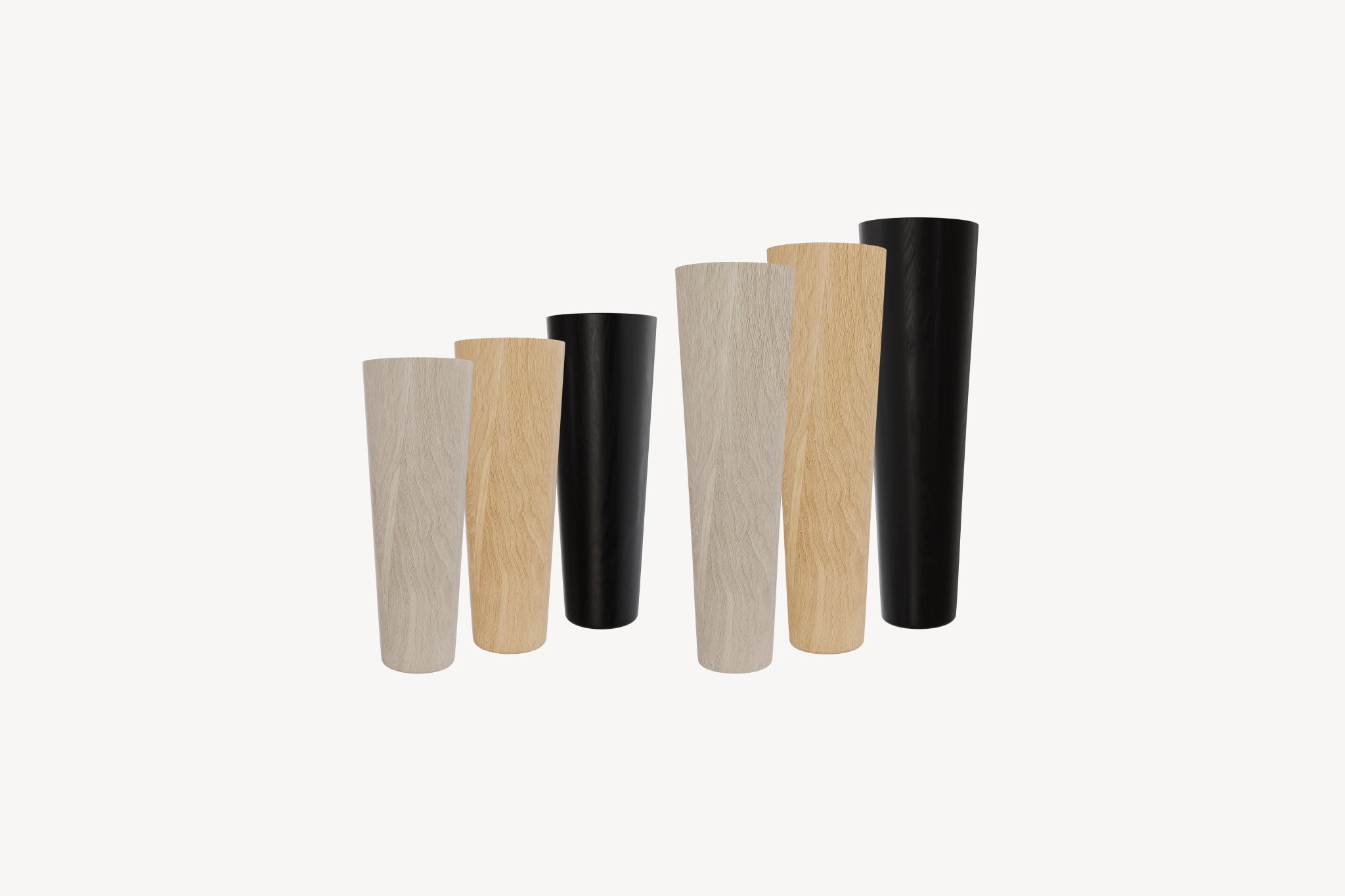 Premoum Scandinavian bed legs in oak colors