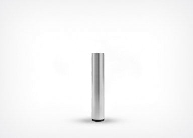 Round Slim Legs - Polished Steel 14cm.